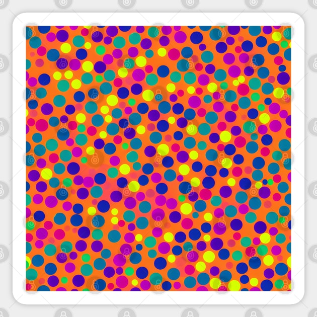 Colorful Confetti Dots Pattern Sticker by craftydesigns